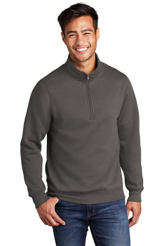 Port & Company Core Fleece 1/4-Zip Pullover Sweatshirt PC78Q Charcoal