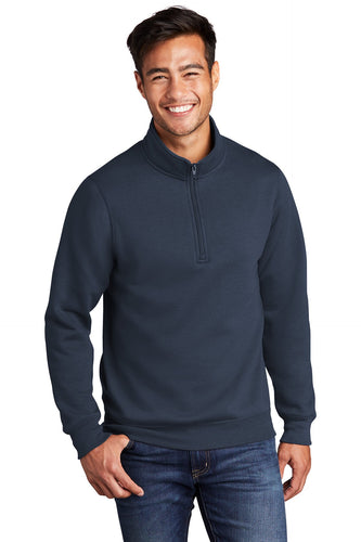 Port & Company Core Fleece 1/4-Zip Pullover Sweatshirt PC78Q Navy
