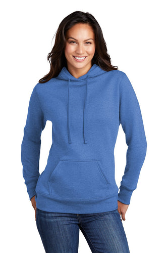 Port & Company Ladies Core Fleece Pullover Hooded Sweatshirt LPC78H Heather Royal