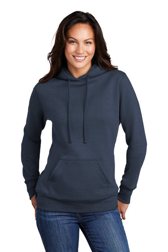 Port & Company Ladies Core Fleece Pullover Hooded Sweatshirt LPC78H Navy