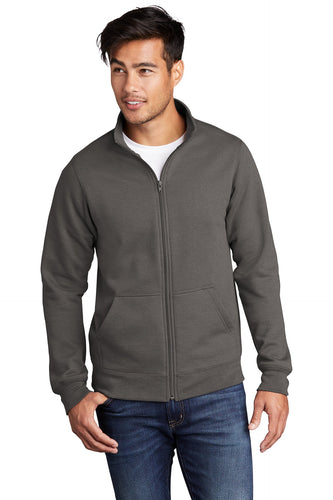 Port & Company Core Fleece Cadet Full-Zip Sweatshirt PC78FZ Charcoal