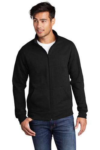 Port & Company Core Fleece Cadet Full-Zip Sweatshirt PC78FZ Jet Black