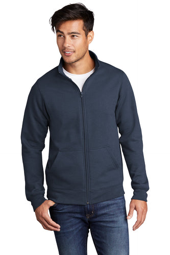 Port & Company Core Fleece Cadet Full-Zip Sweatshirt PC78FZ Navy