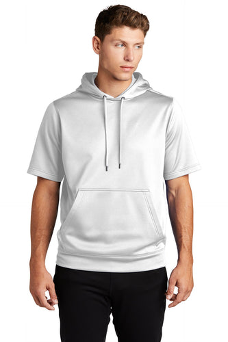 Sport-Tek Sport-Wick Fleece Short Sleeve Hooded Pullover ST251 White