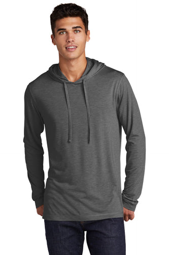 Sport-Tek PosiCharge Tri-Blend Wicking Long Sleeve Hoodie ST406 Dark Grey Heather