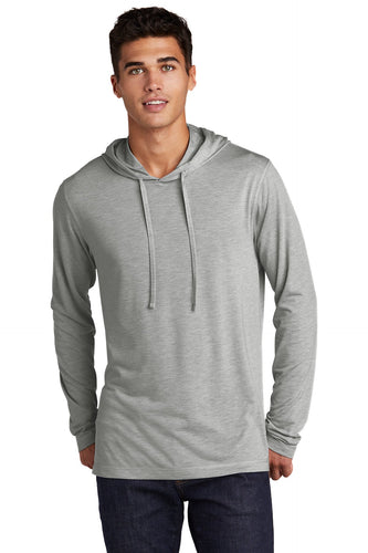 Sport-Tek PosiCharge Tri-Blend Wicking Long Sleeve Hoodie ST406 Light Grey Heather