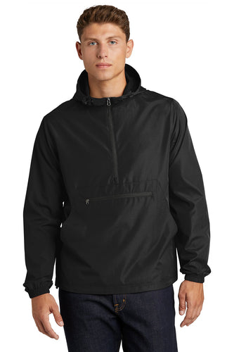 Sport-Tek Packable Anorak JST66 Black