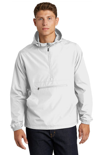 Sport-Tek Packable Anorak JST66 White