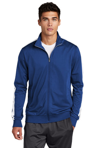 Sport-Tek Tricot Track Jacket JST94 True Royal/ White