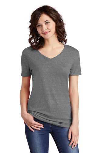jerzees ladies snow heather jersey v-neck t-shirt 88wv charcoal
