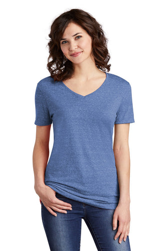 jerzees ladies snow heather jersey v-neck t-shirt 88wv royal