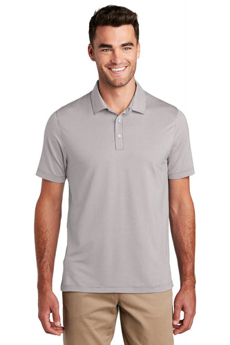 Port Authority Gingham Polo K646 Gusty Grey/ White