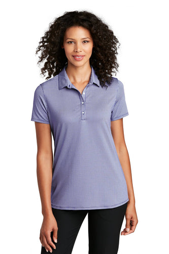 Port Authority Ladies Gingham Polo LK646 True Navy/ White