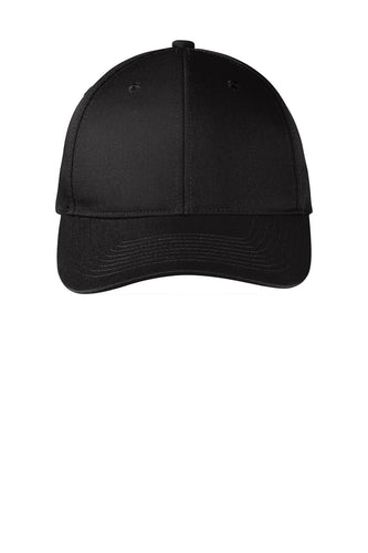 port authority snapback fine twill cap c801 black