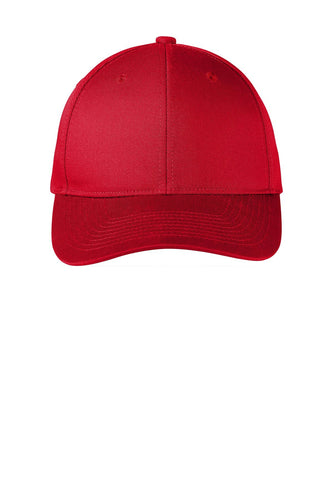 port authority snapback fine twill cap c801 red