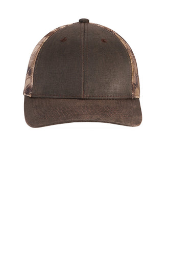 port authority pigment print camouflage mesh back cap c891 kryptek highlander/brown