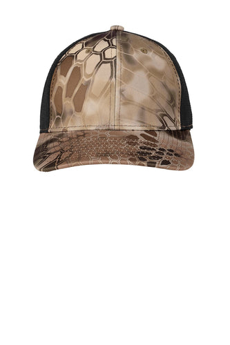 port authority performance camouflage mesh back snapback cap c892 kryptek highlander/black