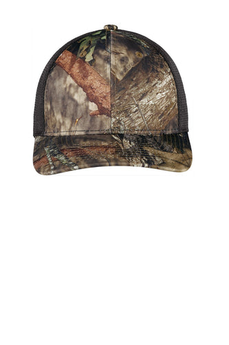 port authority performance camouflage mesh back snapback cap c892 mossy oakbreak-up country/ black