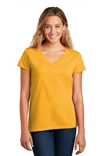 district women re-tee v-neck dt8001 maize yellow