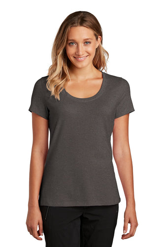 district women flex scoop neck tee dt7501 heathered charcoal