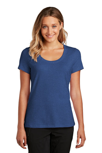 district women flex scoop neck tee dt7501 heathered deeproyal