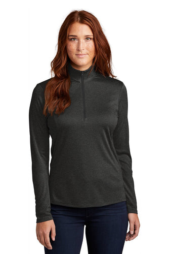 Sport-Tek Ladies Endeavor 1/4-Zip Pullover LST469 Black Heather