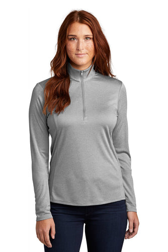 Sport-Tek Ladies Endeavor 1/4-Zip Pullover LST469 Light Grey Heather