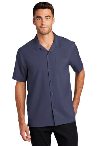 Port Authority True Navy W400 custom embroidered shirts