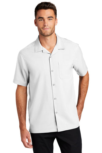 Port Authority White W400 custom embroidered shirts