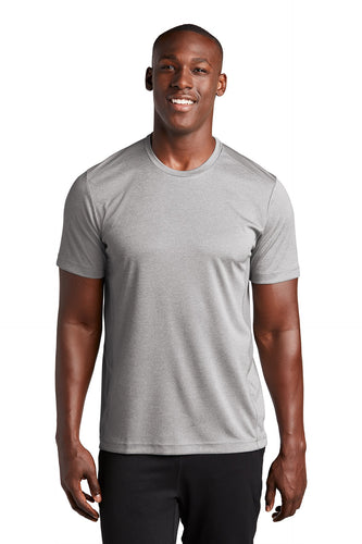 sport-tek endeavor tee st465 light greyheather/ light grey
