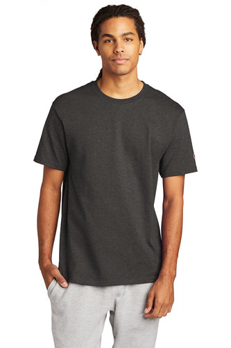 champion heritage jersey tee t425 s charcoal heather