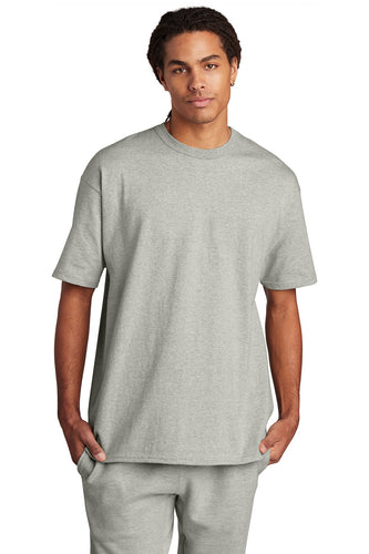 champion heritage jersey tee t105 s oxford grey