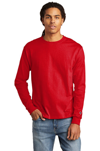 champion heritage jersey long sleeve tee cc8c s red