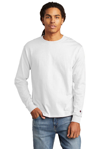 champion heritage jersey long sleeve tee cc8c s white