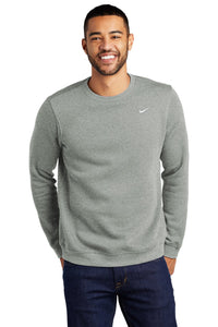 nike dark grey heather cj1614 custom logo sweatshirts embroidered