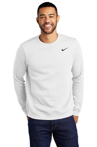 nike white cj1614 custom logo sweatshirts embroidered