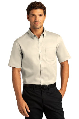 Port Authority Ecru W809 custom embroidered shirts