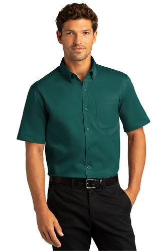Port Authority Marine Green W809 custom embroidered shirts