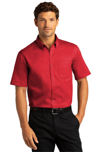 Port Authority Rich Red W809 logo shirts