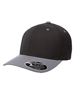 flexfit_110ct_black/ grey_company_logo_headwear