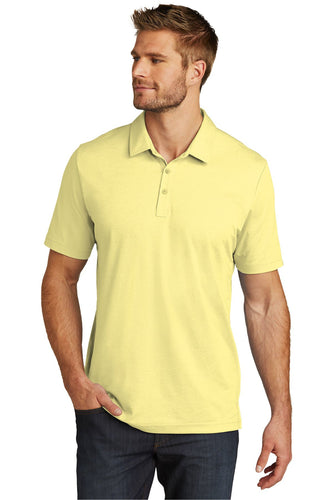 custom embroidered polo shirts TravisMathew Pale Banana Heather TM1MU412