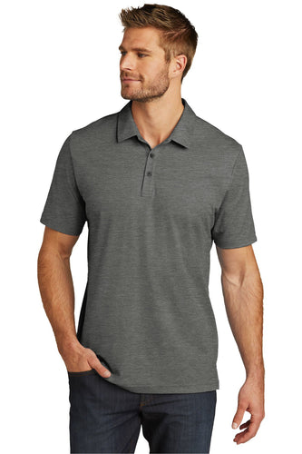 custom polo shirts with logo TravisMathew Quiet Shade Grey Heather Black TM1MU412