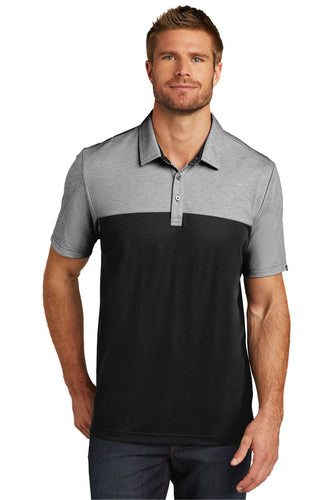 custom logo polo shirts embroidered TravisMathew Black Heather Black TM1MU414