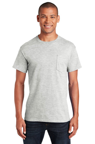 gildan ultra cotton t shirt with pocket 2300 ash