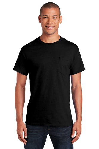 gildan ultra cotton t shirt with pocket 2300 black