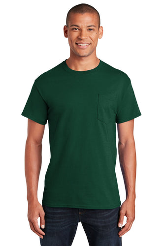 gildan ultra cotton t shirt with pocket 2300 forest