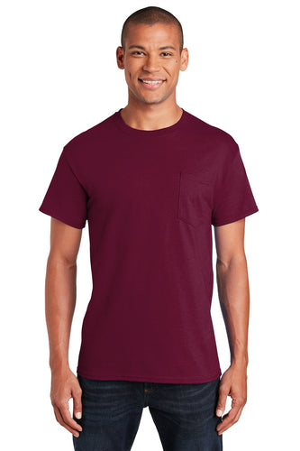 gildan ultra cotton t shirt with pocket 2300 maroon