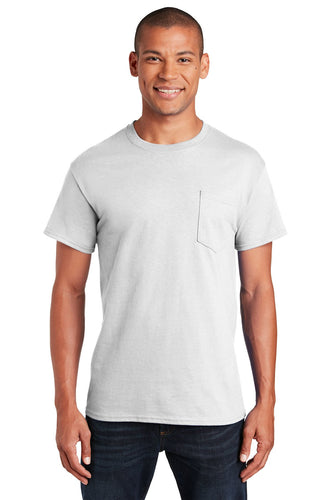 gildan ultra cotton t shirt with pocket 2300 white
