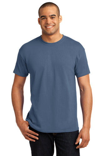 hanes ecosmart 50 50 cotton/poly t shirt 5170 denim blue