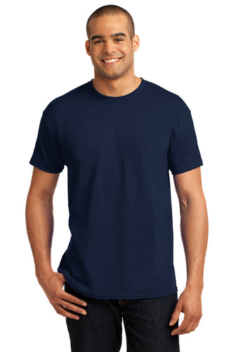 hanes ecosmart 50 50 cotton/poly t shirt 5170 navy